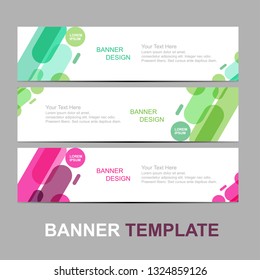 Vector abstract web banner design template. Collection of web banner template. Abstract geometric web design banner template isolated on sliver background