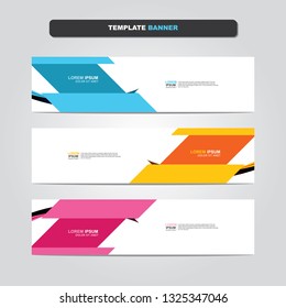 Vector abstract web banner design template. Collection of web banner template. Abstract geometric web design banner template isolated on grey background. Header - landing page Web Design Elements 