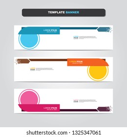 Vector abstract web banner design template. Collection of web banner template. Abstract geometric web design banner template isolated on grey background. Header - landing page Web Design Elements 