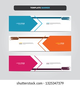 Vector abstract web banner design template. Collection of web banner template. Abstract geometric web design banner template isolated on grey background. Header - landing page Web Design Elements 