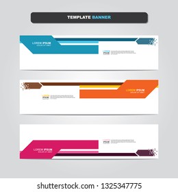 Vector abstract web banner design template. Collection of web banner template. Abstract geometric web design banner template isolated on grey background. Header - landing page Web Design Elements 