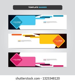 Vector abstract web banner design template. Collection of web banner template. Abstract geometric web design banner template isolated on grey background. Header - landing page Web Design Elements 