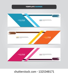 Vector abstract web banner design template. Collection of web banner template. Abstract geometric web design banner template isolated on grey background. Header - landing page Web Design Elements 