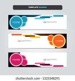 Vector abstract web banner design template. Collection of web banner template. Abstract geometric web design banner template isolated on grey background. Header - landing page Web Design Elements 