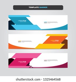 Vector abstract web banner design template. Collection of web banner template. Abstract geometric web design banner template isolated on grey background. Header - landing page Web Design Elements 