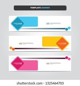 Vector abstract web banner design template. Collection of web banner template. Abstract geometric web design banner template isolated on grey background. Header - landing page Web Design Elements 