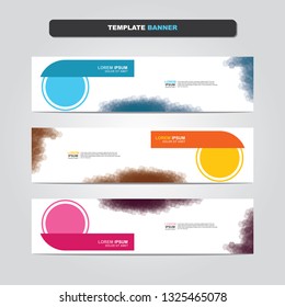 Vector abstract web banner design template. Collection of web banner template. Abstract geometric web design banner template isolated on grey background. Header - landing page Web Design Elements 