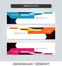 Vector abstract web banner design template. Collection of web banner template. Abstract geometric web design banner template isolated on grey background. Header - landing page Web Design Elements 