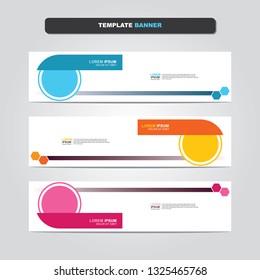 Vector abstract web banner design template. Collection of web banner template. Abstract geometric web design banner template isolated on grey background. Header - landing page Web Design Elements 