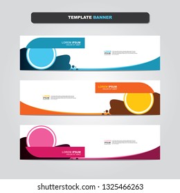 Vector abstract web banner design template. Collection of web banner template. Abstract geometric web design banner template isolated on grey background. Header - landing page Web Design Elements 