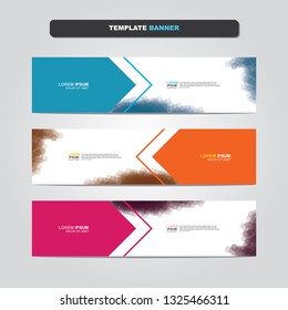 Vector abstract web banner design template. Collection of web banner template. Abstract geometric web design banner template isolated on grey background. Header - landing page Web Design Elements 