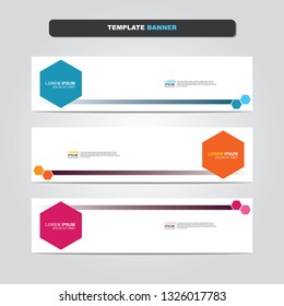 Vector abstract web banner design template. Collection of web banner template. Abstract geometric web design banner template isolated on grey background. Header - landing page Web Design Elements 
