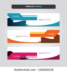 Vector abstract web banner design template. Collection of web banner template. Abstract geometric web design banner template isolated on grey background. Header - landing page Web Design Elements 