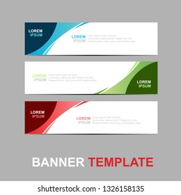 Vector abstract web banner design template. Collection of web banner template. Abstract geometric web design banner template isolated on sliver background