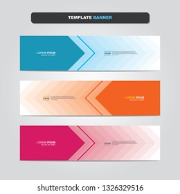 Vector abstract web banner design template. Collection of web banner template. Abstract geometric web design banner template isolated on grey background. Header - landing page Web Design Elements 