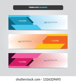 Vector abstract web banner design template. Collection of web banner template. Abstract geometric web design banner template isolated on grey background. Header - landing page Web Design Elements 