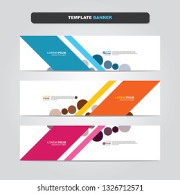 Vector abstract web banner design template. Collection of web banner template. Abstract geometric web design banner template isolated on grey background. Header - landing page Web Design Elements 