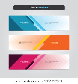 Vector abstract web banner design template. Collection of web banner template. Abstract geometric web design banner template isolated on grey background. Header - landing page Web Design Elements 