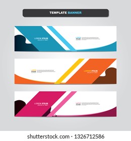 Vector abstract web banner design template. Collection of web banner template. Abstract geometric web design banner template isolated on grey background. Header - landing page Web Design Elements 