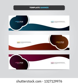 Vector abstract web banner design template. Collection of web banner template. Abstract geometric web design banner template isolated on grey background. Header - landing page Web Design Elements 