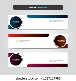 Vector abstract web banner design template. Collection of web banner template. Abstract geometric web design banner template isolated on grey background. Header - landing page Web Design Elements 