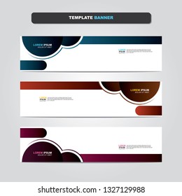 Vector abstract web banner design template. Collection of web banner template. Abstract geometric web design banner template isolated on grey background. Header - landing page Web Design Elements 