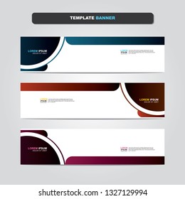 Vector abstract web banner design template. Collection of web banner template. Abstract geometric web design banner template isolated on grey background. Header - landing page Web Design Elements 
