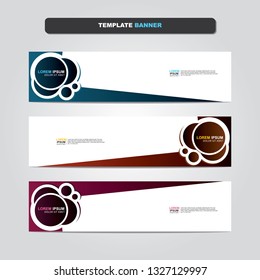 Vector abstract web banner design template. Collection of web banner template. Abstract geometric web design banner template isolated on grey background. Header - landing page Web Design Elements 