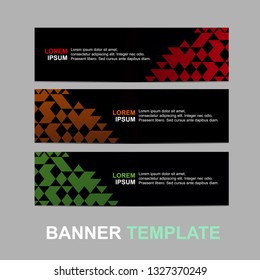 Vector abstract web banner design template. Collection of web banner template. Abstract geometric web design banner template isolated on sliver background