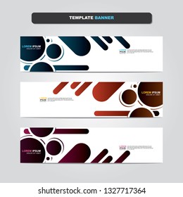 Vector abstract web banner design template. Collection of web banner template. Abstract geometric web design banner template isolated on grey background. Header - landing page Web Design Elements 