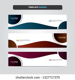 Vector abstract web banner design template. Collection of web banner template. Abstract geometric web design banner template isolated on grey background. Header - landing page Web Design Elements 