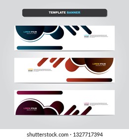 Vector abstract web banner design template. Collection of web banner template. Abstract geometric web design banner template isolated on grey background. Header - landing page Web Design Elements 