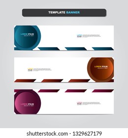 Vector abstract web banner design template. Collection of web banner template. Abstract geometric web design banner template isolated on grey background. Header - landing page Web Design Elements 