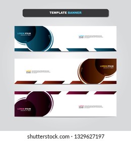 Vector abstract web banner design template. Collection of web banner template. Abstract geometric web design banner template isolated on grey background. Header - landing page Web Design Elements 