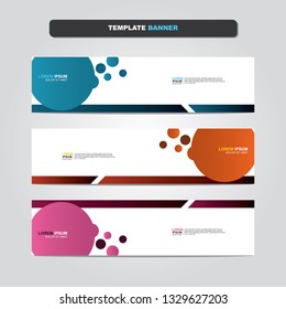 Vector abstract web banner design template. Collection of web banner template. Abstract geometric web design banner template isolated on grey background. Header - landing page Web Design Elements 