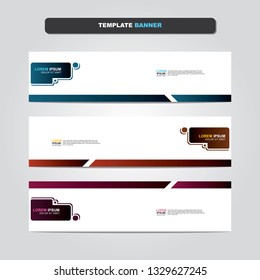 Vector abstract web banner design template. Collection of web banner template. Abstract geometric web design banner template isolated on grey background. Header - landing page Web Design Elements 
