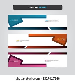 Vector abstract web banner design template. Collection of web banner template. Abstract geometric web design banner template isolated on grey background. Header - landing page Web Design Elements 