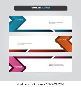 Vector abstract web banner design template. Collection of web banner template. Abstract geometric web design banner template isolated on grey background. Header - landing page Web Design Elements 