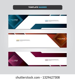 Vector abstract web banner design template. Collection of web banner template. Abstract geometric web design banner template isolated on grey background. Header - landing page Web Design Elements 