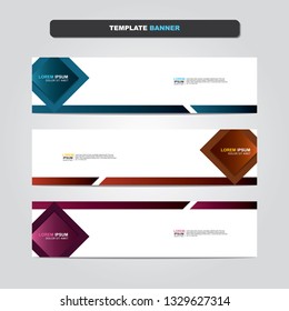 Vector abstract web banner design template. Collection of web banner template. Abstract geometric web design banner template isolated on grey background. Header - landing page Web Design Elements 