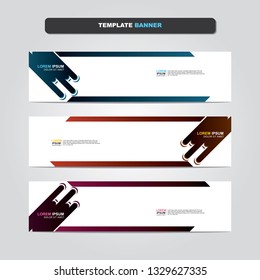 Vector abstract web banner design template. Collection of web banner template. Abstract geometric web design banner template isolated on grey background. Header - landing page Web Design Elements 