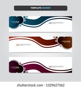 Vector abstract web banner design template. Collection of web banner template. Abstract geometric web design banner template isolated on grey background. Header - landing page Web Design Elements 