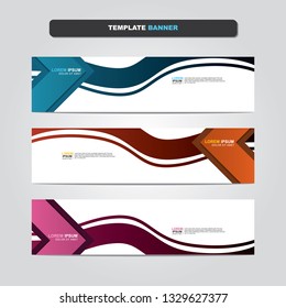 Vector abstract web banner design template. Collection of web banner template. Abstract geometric web design banner template isolated on grey background. Header - landing page Web Design Elements 