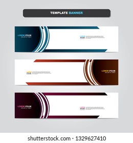 Vector abstract web banner design template. Collection of web banner template. Abstract geometric web design banner template isolated on grey background. Header - landing page Web Design Elements 
