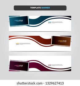 Vector abstract web banner design template. Collection of web banner template. Abstract geometric web design banner template isolated on grey background. Header - landing page Web Design Elements 