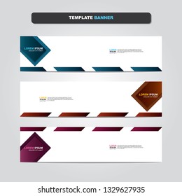 Vector abstract web banner design template. Collection of web banner template. Abstract geometric web design banner template isolated on grey background. Header - landing page Web Design Elements 