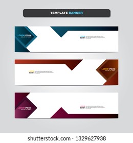 Vector abstract web banner design template. Collection of web banner template. Abstract geometric web design banner template isolated on grey background. Header - landing page Web Design Elements 