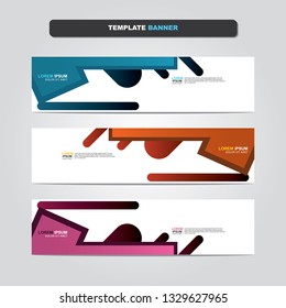 Vector abstract web banner design template. Collection of web banner template. Abstract geometric web design banner template isolated on grey background. Header - landing page Web Design Elements 