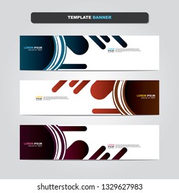 Vector abstract web banner design template. Collection of web banner template. Abstract geometric web design banner template isolated on grey background. Header - landing page Web Design Elements 