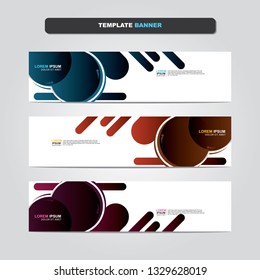 Vector abstract web banner design template. Collection of web banner template. Abstract geometric web design banner template isolated on grey background. Header - landing page Web Design Elements 